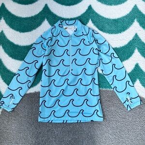 Monica + Andy Long Sleeve Rashguard Top (Sky Blue/Navy) Size 6/7